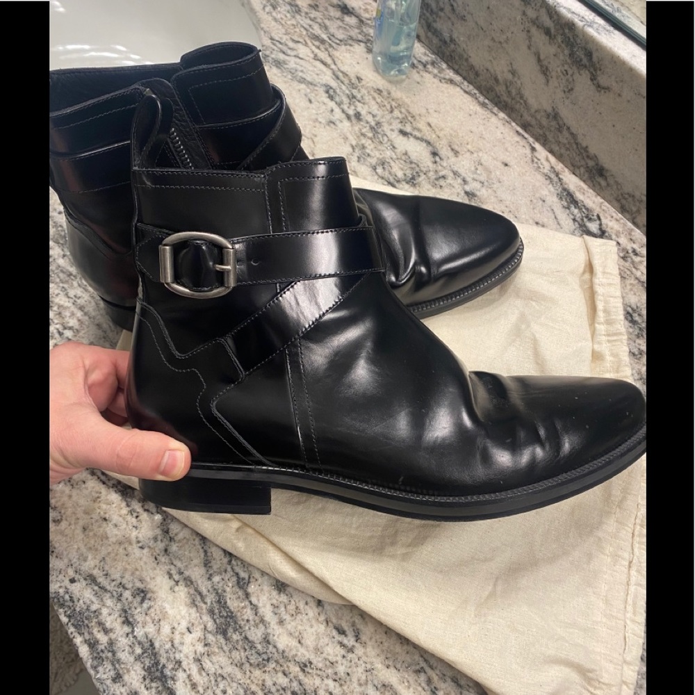 JIMMY CHOO  LEATHER MONK STRAP  BOOTS MENS SIZE 46